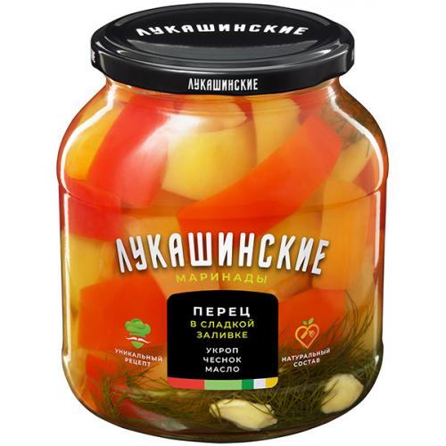 Перец Лукашинские в сладкой заливке с укропом и чесноком, ФОРВАРД, 340 г