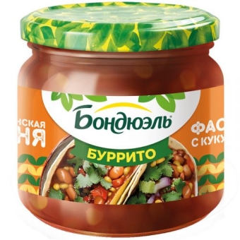 Фасоль Бондюэль красная с кукурузой по-мексикански, Бондюэль, 350 мл