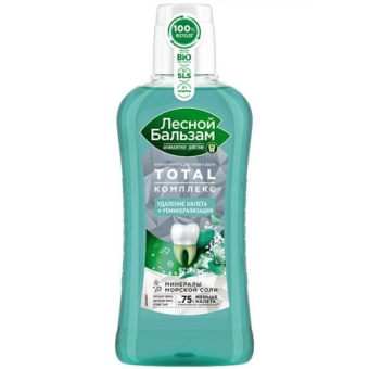 Ополаскиватель для полости рта Лесной бальзам Total Комплекс с морской солью, мятой и травами, Концерн Калина, 400 мл