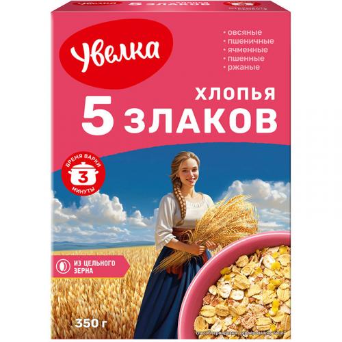 Хлопья Увелка 5 злаков, Увелка, 350 г