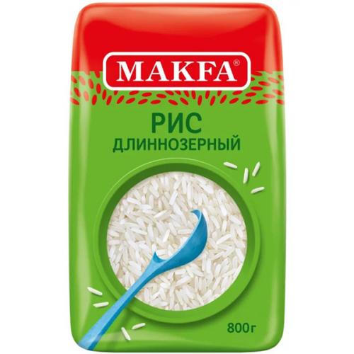 Крупа Makfa рис длиннозерный шлифованный, Макфа, 800 г