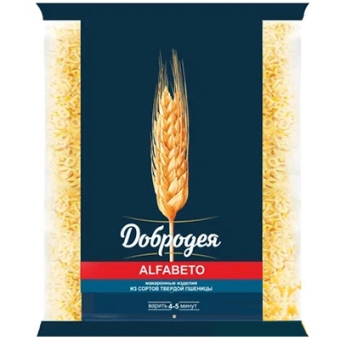 Макаронные изделия Добродея Alfabeto Латиница, Добродея, 400 г