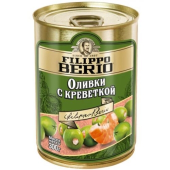 Оливки Filippo Berio с креветкой, Filippo Berio, 300 г