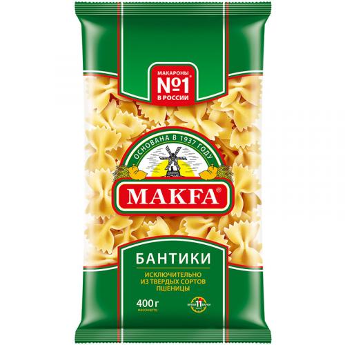 Макаронные изделия Makfa бантики, Россия, 400 г