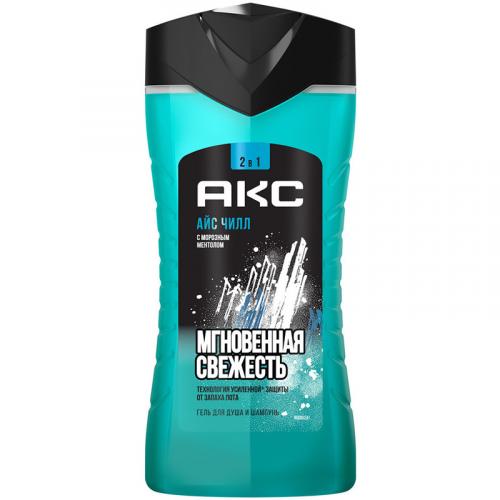 Гель для душа и шампунь Акс Айс Чилл 2 в 1, Unilever HPC, 250 мл