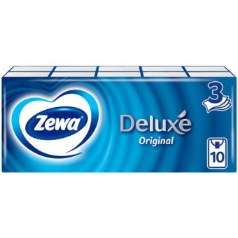 Платочки бумажные Zewa Deluxe Original носовые, Эссити