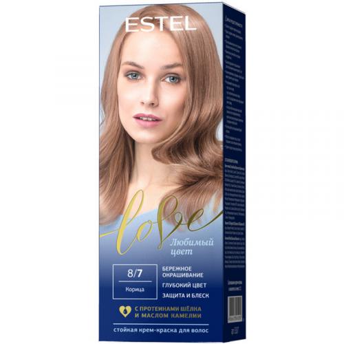 Крем-краска стойкая Estel Love для волос, 8/7 корица, Эстель, 50 мл