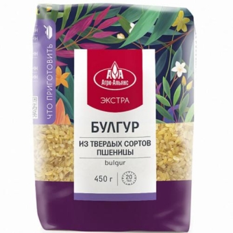 Булгур Агро-Альянс Экстра из твердых сортов пшеницы, Агро-Альянс, 450 г