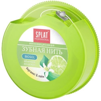 Нить зубная Splat Professional Dental Floss с ароматом бергамота и лайма, SPLAT