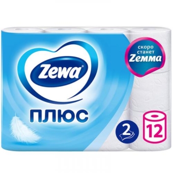 Бумага туалетная Zewa Плюс без аромата, 2 слоя, Эссити,