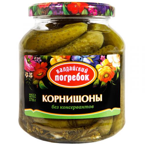 Корнишоны Валдайский погребок маринованные, Валдай, 350 мл