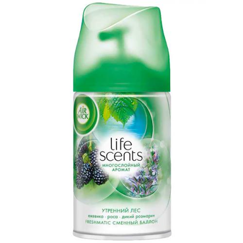 Баллон сменный Air Wick Freshmatic Life Scents Утренний лес для автоматического освежителя воздуха, Reckitt Benckiser (HyHo), 250 мл