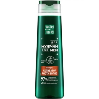 Шампунь Чистая линия For Men для активации роста волос, Концерн Калина, 400 мл