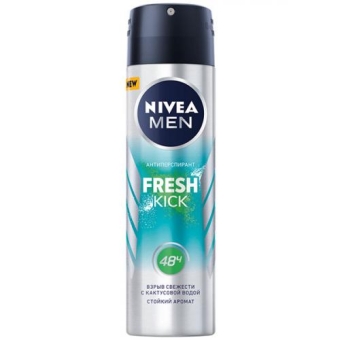 Антиперспирант-спрей Nivea Men Fresh Kick, Beiersdorf, 150 мл