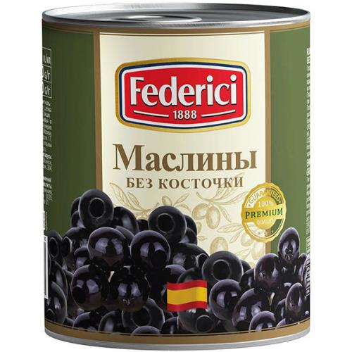 Маслины Federici без косточки, Olive Line International S.L., 3 кг