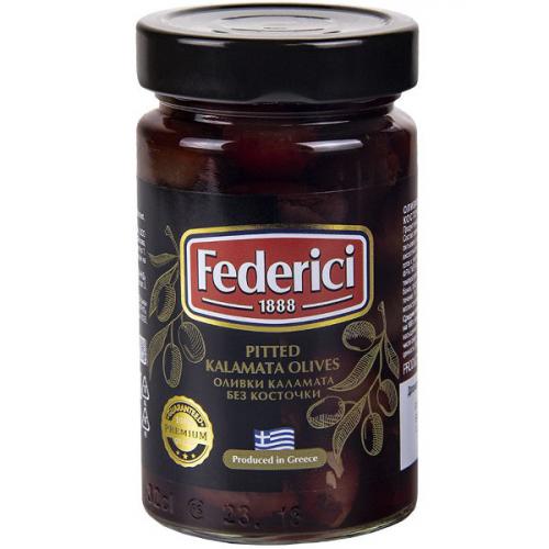 Оливки Federici Каламата без косточки, Olive Line International S.L., 300 г