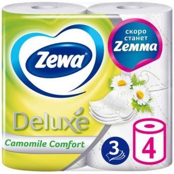 Бумага туалетная Zewa Deluxe Ромашка, Эссити