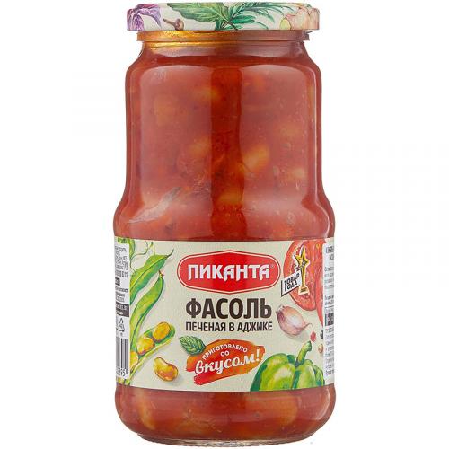 Фасоль печеная Пиканта в аджике, Пиканта, 470 г