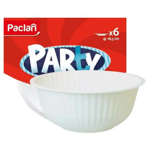 Тарелки пластиковые Paclan Party Classic белые, Paclan,