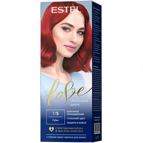 Крем-краска стойкая Estel Love для волос, 7/5 рубин, Эстель, 50 мл