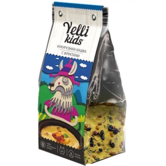 Кашка кукурузная Yelli kids с фруктами, Ярмарка, 120 г