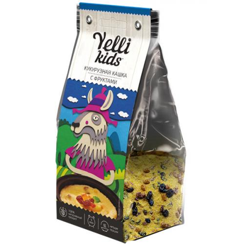 Кашка кукурузная Yelli kids с фруктами, Ярмарка, 120 г