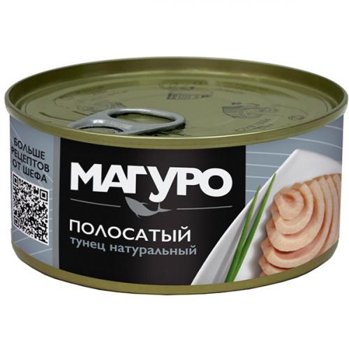 Тунец Магуро полосатый филе-кусочки в натуральной заливке, Дальпромрыба, 170 г