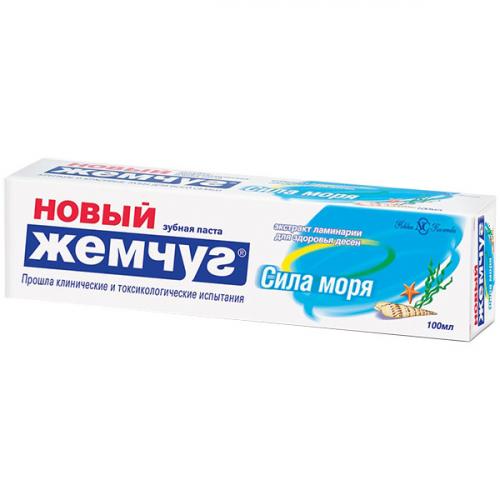 Паста зубная Новый жемчуг Сила моря, Невская Косметика, 100 мл
