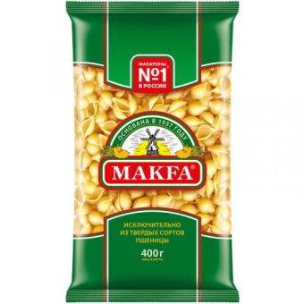Макаронные изделия Makfa ракушки, Макфа, 400 г
