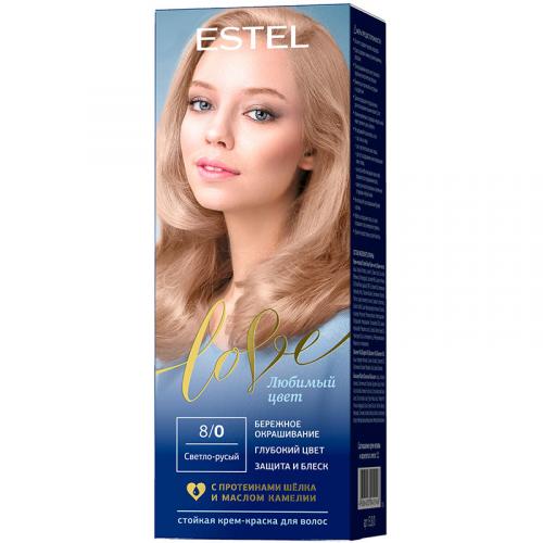 Крем-краска стойкая Estel Love для волос, 8/0 светло-русый, ЭСТЕЛЬ, 50 мл