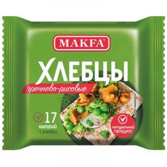 Хлебцы Makfa воздушные гречнево-рисовые, Макфа, 60 г