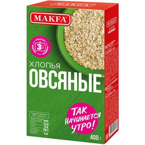 Хлопья Makfa овсяные, Макфа, 400 г