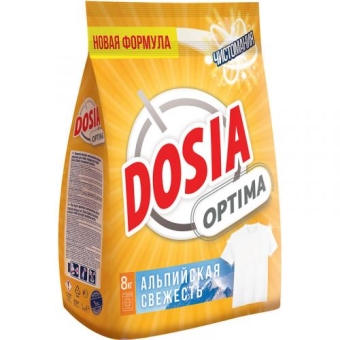 Порошок стиральный Dosia Optima Альпийская свежесть, Reckitt Benckiser (HyHo), 8 кг