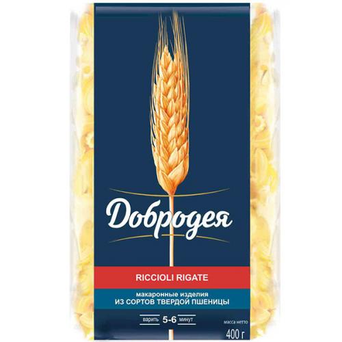 Макаронные изделия Добродея Riccioli Rigatе Завитоны, Добродея, .