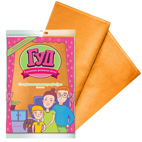 Салфетка для мытья пола Гуд Престиж из микрофибры, ТЕКОС-ИНДУСТРИЯ, .