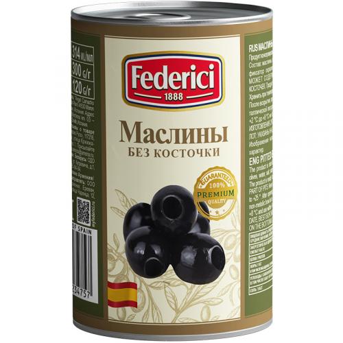 Маслины Federici без косточки, Olive Line International S.L., 300 г