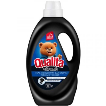 Гель для стирки Qualita для темного белья, концентрат, Коттон Клаб, 1000 мл