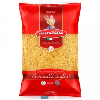 Макаронные изделия Pasta Zara 080 Вермишель, Инфолинк, 500 г