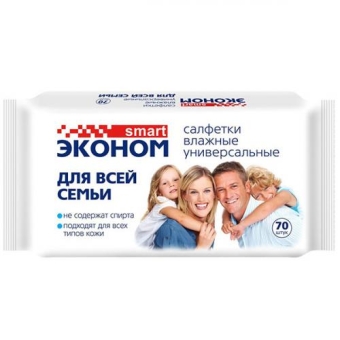 Салфетки влажные Эконом Smart для всей семьи, Авангард