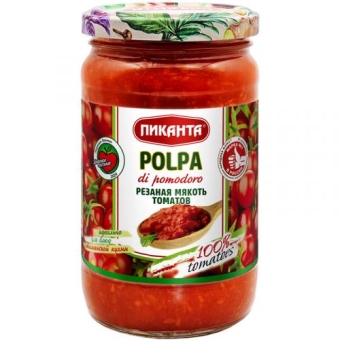 Мякоть томатов Пиканта Polpa резаная, Пиканта, 350 г