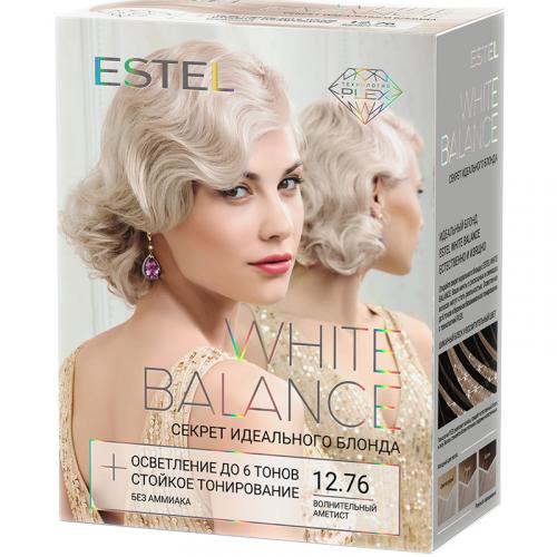 Набор Estel White Balance Секрет идеального блонда для окрашивания волос, 12.76 волнительный аметист, Эстель, 350 мл