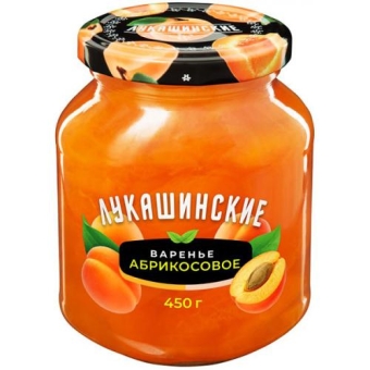Варенье Лукашинские абрикосовое, ФОРВАРД, 450 г