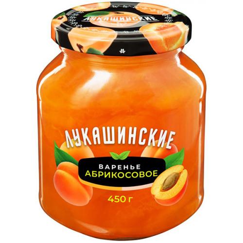 Варенье Лукашинские абрикосовое, ФОРВАРД, 450 г