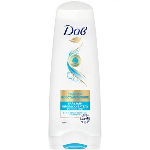 Бальзам-ополаскиватель Дав Объем и восстановление для тонких волос, Unilever HPC, 200 мл