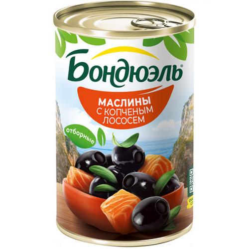 Маслины Бондюэль Охибланка с копченым лососем, Бондюэль, 300 г