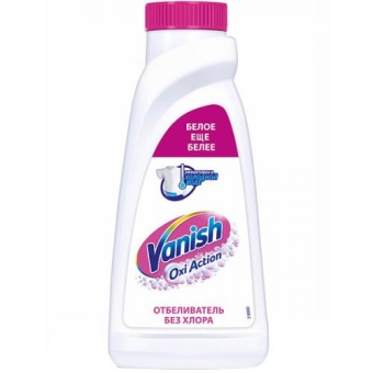 Отбеливатель жидкий Vanish Oxi Action для белых тканей, Reckitt Benckiser (HyHo), 415 мл