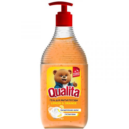 Средство Qualita Lemon & Orange для мытья посуды, Коттон Клаб, 500 мл