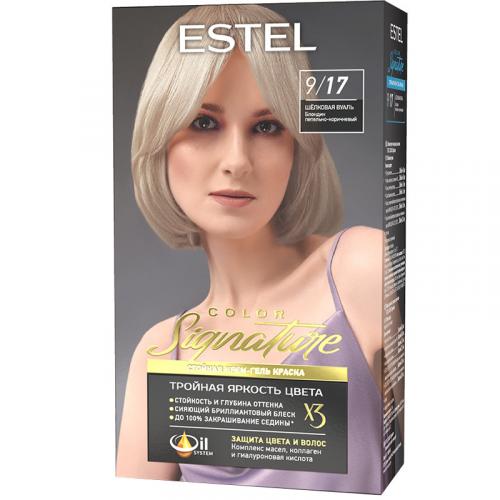 Крем-гель краска стойкая Estel Color Signature для волос, 9/17 шелковая вуаль, Эстель, 150 мл
