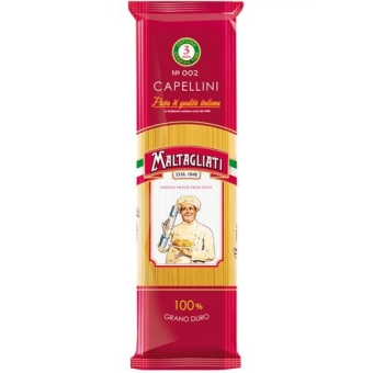 Макаронные изделия Maltagliati 002 Capellini Спагетти тонкие, Инфолинк, 450 г