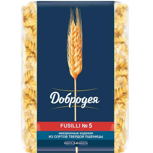 Макаронные изделия Добродея Fusilli N5 Спираль малая, Добродея, 400 г